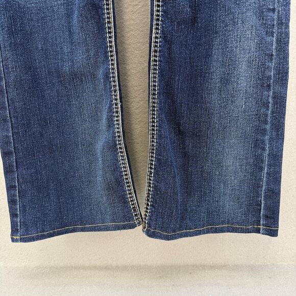 Silver Jeans Women's 27X33 (4) Blue Mid Slim Boot Cut Rivetted Pocket Western - Picture 6 of 15